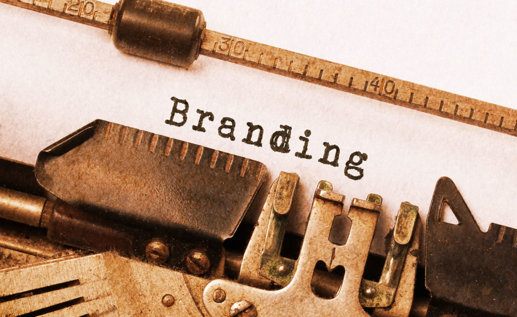 A picture of the word "branding" on a typewriter.