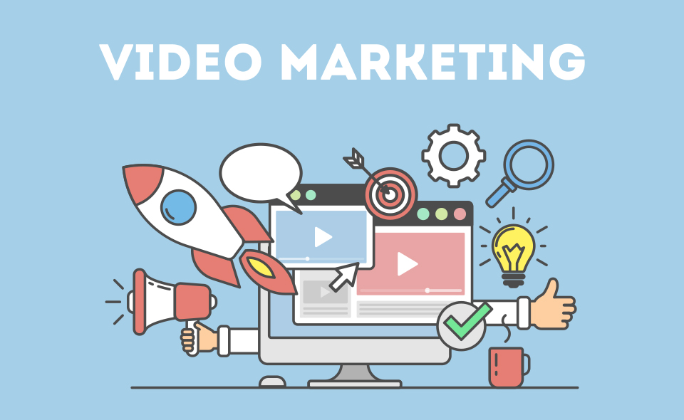 A video marketing collage.